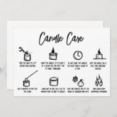 Minimalistischer, einfacher Kerzenschutz Danke, Lo Dankeskarte (Vorne/Hinten)