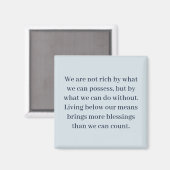 Minimalistischer Einfacher Lebenssegen-Spruch Magnet (Vorderseite/Rückseite)