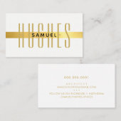 MINIMALISTISCHER, einfacher männlicher Name Schwar Visitenkarte (Vorne/Hinten)