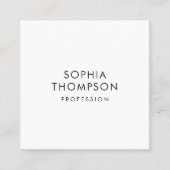 Minimalistischer einfacher QR-Code Quadratische Visitenkarte (Vorderseite)