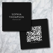 Minimalistischer, einfacher QR-Code Quadratische Visitenkarte