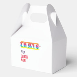 Minimalistischer einfacher Regenbogen Absolvent Geschenkschachtel