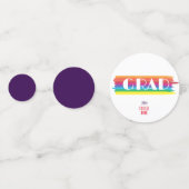 Minimalistischer einfacher Regenbogen Absolvent Konfetti (Vorderseiten)