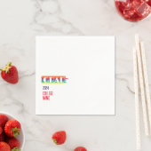 Minimalistischer einfacher Regenbogen Absolvent Serviette (Beispiel)