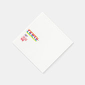 Minimalistischer einfacher Regenbogen Absolvent Serviette (Ecke)
