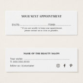 Minimalistischer, einfacher Schwarz-weißer Schönhe (Vorne & Hinten)