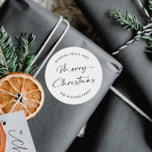 Minimalistischer, einfacher Weihnachtsurlaub Runder Aufkleber