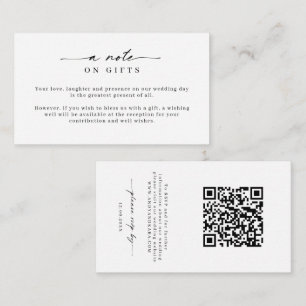 Minimalistischer einfacher Wunschbrunnen & RSVP Begleitkarte