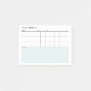 Minimalistischer Einfaches Wöchentlicher Planungsk Post-it Klebezettel