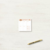 Minimalistischer Einfaches Wöchentlicher Planungsk Post-it Klebezettel (Auf Schreibtisch)