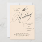 Minimalistischer Einladung zur klassischen Skripth (Vorderseite)