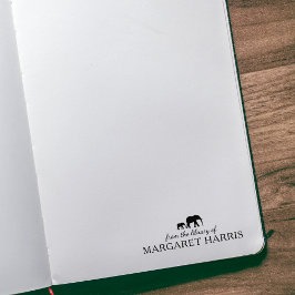 Minimalistischer Elefant aus der Bibliothek des Bu Gummistempel
