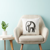 Minimalistischer Elefant - Fettfarbiges Tierdesign Kissen (Stuhl )