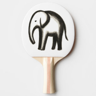 Minimalistischer Elefant - Fettfarbiges Tierdesign Tischtennis Schläger