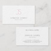 Minimalistischer Elegant Monogram Beruflich Luxus Visitenkarte (Vorne/Hinten)