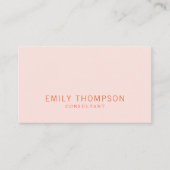 Minimalistischer Elegant Pastel Consultant Visitenkarte (Vorderseite)
