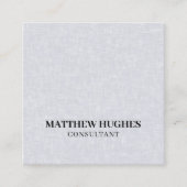 Minimalistischer Elegant Texture Gray Consultant Quadratische Visitenkarte (Vorderseite)