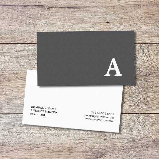 Minimalistischer Elegant Texture Gray Consultant Visitenkarte