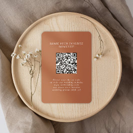 Minimalistischer Elegant Wedding Website QR Code Begleitkarte