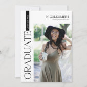 Minimalistischer eleganter Abschluss Einladung (Vorderseite)