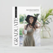 Minimalistischer eleganter Abschluss Einladung (Stehend Vorderseite)