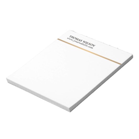 Minimalistischer, eleganter Anwalt in White Copper Notizblock (Rotiert)