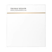 Minimalistischer, eleganter Anwalt in White Copper Notizblock (Vorderseite)