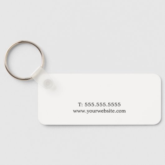 Minimalistischer, eleganter Anwalt in White Copper Schlüsselanhänger (Rückseite)