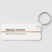 Minimalistischer, eleganter Anwalt in White Copper Schlüsselanhänger (Vorderseite)