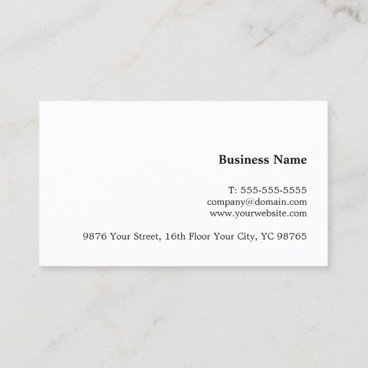 Minimalistischer, eleganter Anwalt in White Copper Visitenkarte (Rückseite)