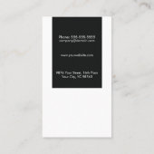 Minimalistischer eleganter Architekt Visitenkarte (Rückseite)