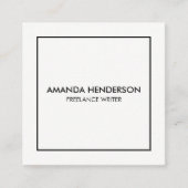 Minimalistischer Eleganter Beruflicher Platz Quadratische Visitenkarte (Vorderseite)