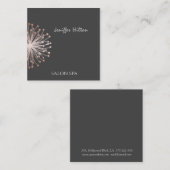 Minimalistischer, eleganter blassrosa Kronleuchter Quadratische Visitenkarte (Vorne/Hinten)