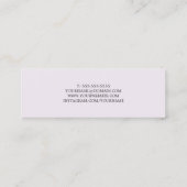 Minimalistischer Eleganter Button Friseur Mini Visitenkarte (Rückseite)