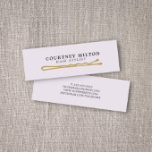 Minimalistischer Eleganter Button Friseur Mini Visitenkarte