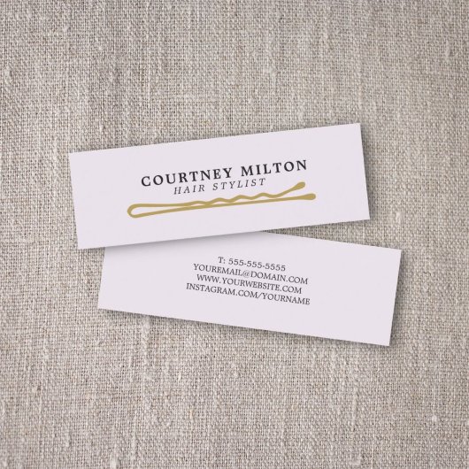 Minimalistischer Eleganter Button Friseur Mini Visitenkarte