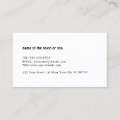 Minimalistischer Eleganter Cooler Blue Massage The Visitenkarte (Rückseite)