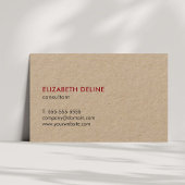 Minimalistischer eleganter Cooler Kraft Paper Cons Visitenkarte