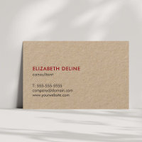 Minimalistischer eleganter Cooler Kraft Paper Cons