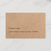 Minimalistischer, eleganter Druck-Kraft-Papierbera Visitenkarte (Rückseite)