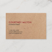 Minimalistischer, eleganter Druck-Kraft-Papierbera Visitenkarte (Vorderseite)