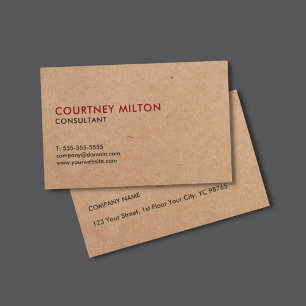 Minimalistischer, eleganter Druck-Kraft-Papierbera Visitenkarte