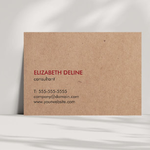 Minimalistischer eleganter DruckPACKPAPIER-Berater Visitenkarte