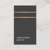 Minimalistischer eleganter, dunkler Imitat Kupfers Visitenkarte (Vorderseite)