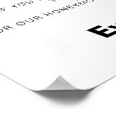 Minimalistischer Eleganter Formal Wedding Honeymoo Poster (Ecke)