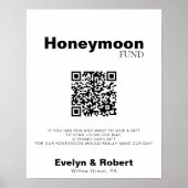 Minimalistischer Eleganter Formal Wedding Honeymoo Poster (Vorne)