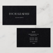 Minimalistischer eleganter Fotograf beruflich Visitenkarte (Vorne/Hinten)