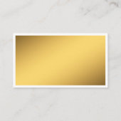Minimalistischer, eleganter Gold Edge Writer Edito Visitenkarte (Rückseite)