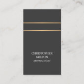 Minimalistischer eleganter Grauer IMITAT Visitenkarte (Vorderseite)