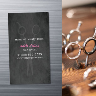 Minimalistischer eleganter grauer rosa magnetische visitenkarte